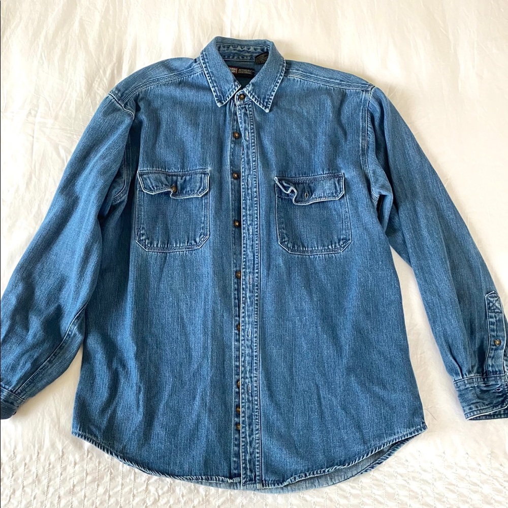 Unisex Denim Button-down Shirt